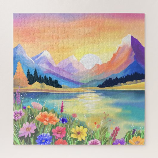 Träume vom Bergsee-Schutzgebiet Puzzle (Vertikal)