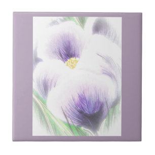 Träume vom Frühling als Krokus Tile Fliese