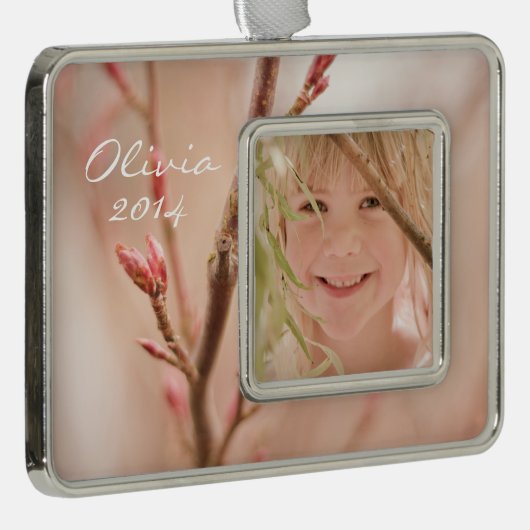 Träume vom Frühling Rahmen-Ornament Silber (Rechts)