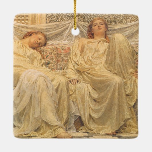 Träume von Albert Joseph Moore, Viktorianische Kun Keramikornament (Rückseite)