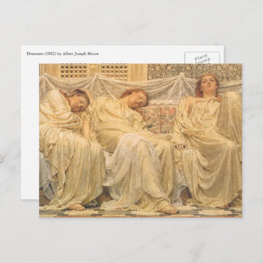 Träume von Albert Joseph Moore, Viktorianische Kun Postkarte (Vorne/Hinten)