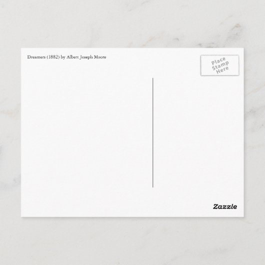 Träume von Albert Joseph Moore, Viktorianische Kun Postkarte (Rückseite)