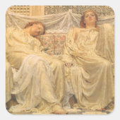 Träume von Albert Joseph Moore, Viktorianische Kun Quadratischer Aufkleber (Vorderseite)