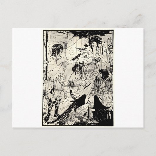 Träume von Aubrey Beardsley Postkarte (Vorderseite)