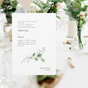 Träume von Botanischen Frühlingseltern Rounded Wed Einladung