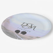 Träume von der Hochzeit von Motorrädern Pappteller (Schrägansicht)