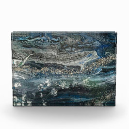 Träume von der Ocean'19 Acrylmalerei in Grau Fotoblock