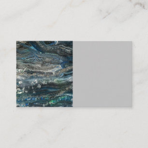 Träume von der Ocean'19 Acrylmalerei in Grau Visitenkarte