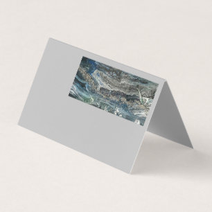Träume von der Ocean'19 Acrylmalerei in Grau Visitenkarten