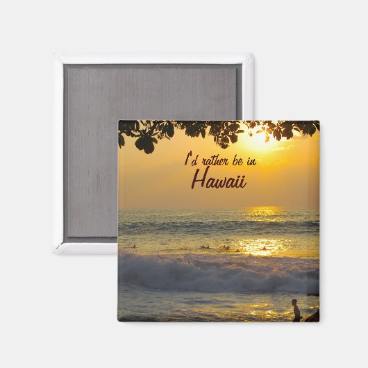 Träume von Hawaii Magnet (Vorderseite/Rückseite)