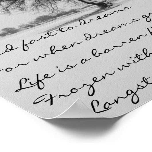 Träume von Langston Hughes Poster (Ecke)