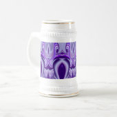 Träume von lila Blume Bierglas (Vorderseite Links)