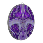 Träume von lila Blume Dartscheibe (Vorderseite Links)