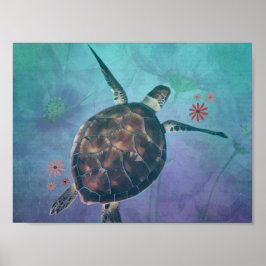Träume von Meeresschildkröten Poster
