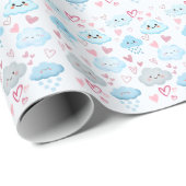 Träume von Pfirsichwolken Geschenkpapier (Rolleneckpunkt)