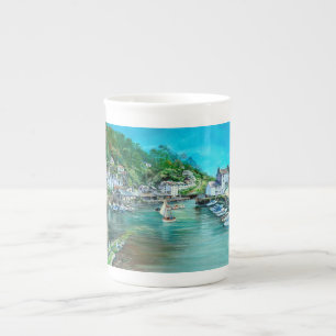 Träume von Polperro, Cornwall Bone China Tasse