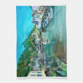 Träume von Polperro Geschirrtuch (Vertikal)