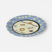 Träume von Space Mobile Baby Shower Paper-Tellern Pappteller (Schrägansicht)