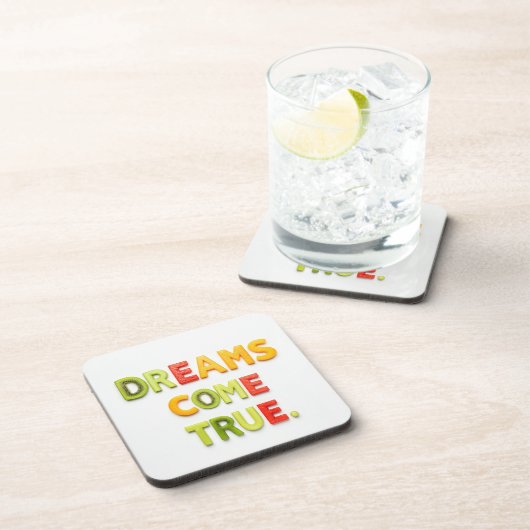 Träume wahr werden getränkeuntersetzer (Rechte Seite)