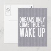 Träume wahr werden postkarte (Vorne/Hinten)