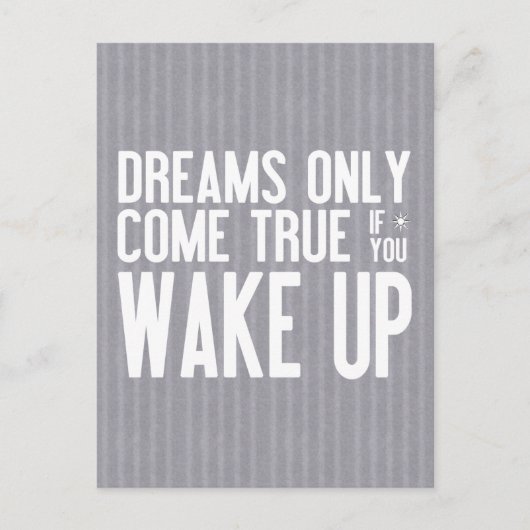 Träume wahr werden postkarte (Vorderseite)