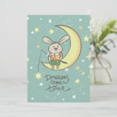 Träume wahr werden | Sonnig auf dem Mond Karte (Stehend Vorderseite)