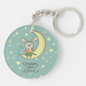 Träume wahr werden | Sonnig auf dem Mond Schlüsselanhänger (Rückseite)