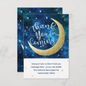 Träume wahrhaftig Treue zu Moon Stars Kinderdusche Dankeskarte (Vorne/Hinten)