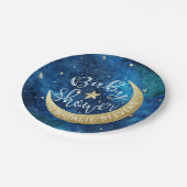 Träume wahrhaftig Treue zu Moon Stars Kinderdusche Pappteller (Schrägansicht)