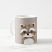 Träume-Waschbär Kaffeetasse (Vorderseite Links)