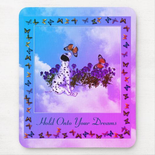 Träume Welpenschmetterlinge Inspiration Mousepad (Vorne)