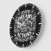 Träume werden Realität, wenn Gedanken zu Taten wer Große Wanduhr (Winkel)