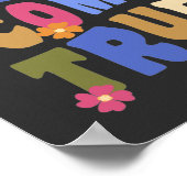 Träume werden wahr Retro Blume Hippie Groovy Poster (Ecke)