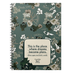 Träume werden zu Plänen Notizblock