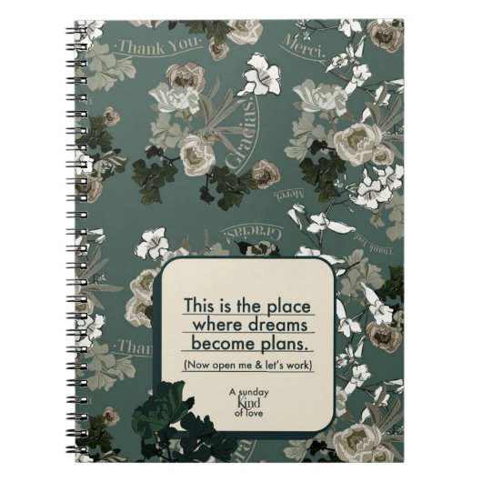 Träume werden zu Plänen Notizblock (Vorderseite)