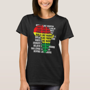 Träume wie Martin Führe wie Harriet Afro Schwarz S T-Shirt