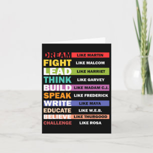 Träume wie Martin Lead wie Harriet Black History Karte