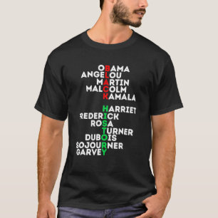 Träume wie Martin Lead wie Harriet Black History T-Shirt