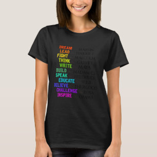 Träume wie Martin Lead wie Harriet Black History T-Shirt