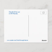 Träume wünscht Wolken Sonne Postkarte (Rückseite)