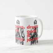 Träume Ziele und Reise-Tasse Kaffeetasse (VorderseiteRechts)