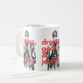 Träume Ziele und Reise-Tasse Kaffeetasse (Vorderseite Links)