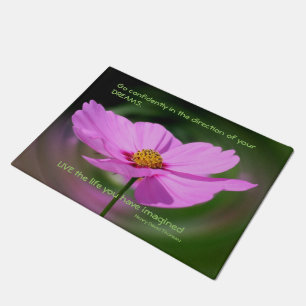 Träume Zitat Kosmos Blume Inspiration Fußmatte