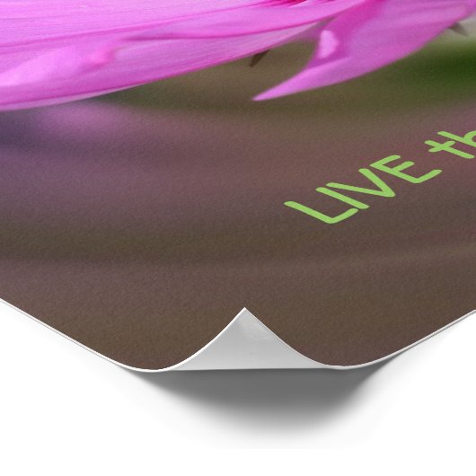 Träume Zitat Kosmos Blume Inspiration Poster (Ecke)