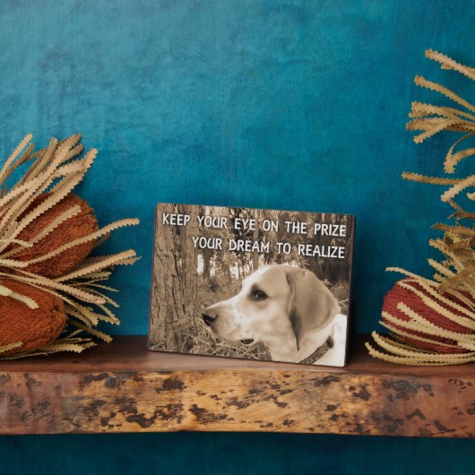 Träume zur Realisierung Plaque is Dog Pawsitive Fotoplatte (Seite)