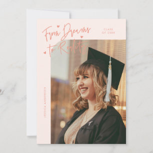 Träume zur Realität Gebogene Foto-Pfirsich-Grad Ankündigung