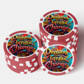 "Träume zur Realität" Pokerchips (Stapel)