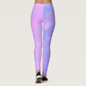 Traumeffekt Spritzer Wolken rosa und lila Leggings (Rückseite)