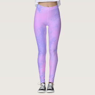 Traumeffekt Spritzer Wolken rosa und lila Leggings