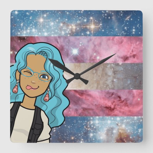 TräumeIntoRealityComics Ashlyn Tempest Cover Art Quadratische Wanduhr (Vorderseite)